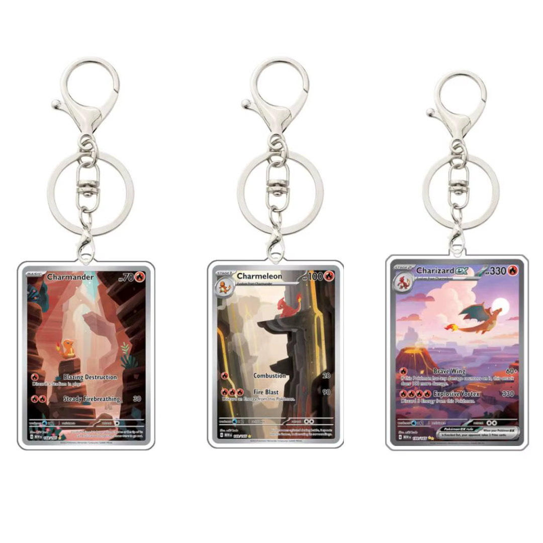 151 & PALDEAN FATES KEYCHAINS
